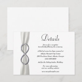 ホワイトリボン シルバーインフィニティ ウェディング詳細 エンクロージャーカード