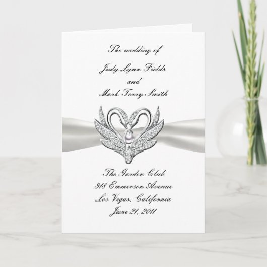 ホワイトリボン シルバースワンズ プログラム カード (正面)