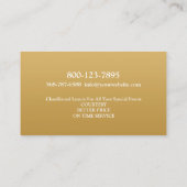 ホワイトリムジンビジネスカード 名刺 (裏面)