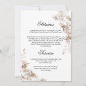 ホワイトリリの死亡届スペインの出状 サンキューカード (裏面)