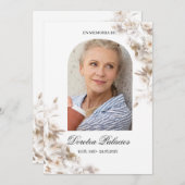 ホワイトリリの死亡届スペインの出状 サンキューカード (正面/裏面)