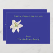 ホワイトリリイースターディナー 招待状 (正面/裏面)