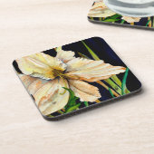 ホワイトリリウォーターカラーコースター コースター (左側)