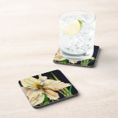 ホワイトリリウォーターカラーコースター コースター (右側)