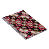 ホワイトリリフラワーズアートノート抽象芸術 ノートブック (右側)