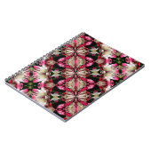 ホワイトリリフラワーズアートノート抽象芸術 ノートブック (左側)