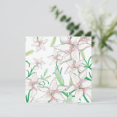 ホワイトリリーイラストレーション カード (スタンド正面)