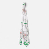 ホワイトリリーイラストレーション ネクタイ (裏面)