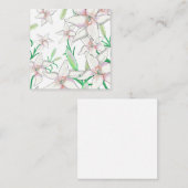 ホワイトリリーイラストレーション ノートカード (正面/裏面)