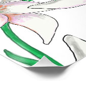 ホワイトリリーイラストレーション ポスター (コーナー)