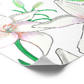 ホワイトリリーイラストレーション ポスター (角)