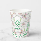 ホワイトリリーイラストレーション 紙コップ (裏面)