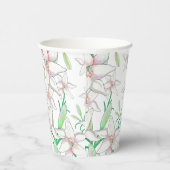 ホワイトリリーイラストレーション 紙コップ (右)