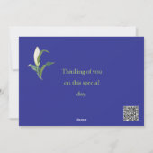 ホワイトリリーイースターグリーティングフラットホリデーカード シーズンカード (裏面)