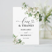 ホワイトリリーエレガントフローラ結婚の皆様 サンキューカード (スタンド正面)