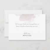 ホワイトリリーサンキューカード-エレガントフローラデザイン サンキューカード (裏面)