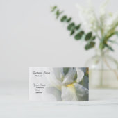 ホワイトリリーフラワープロフェッショナル名刺 名刺 (スタンド正面)