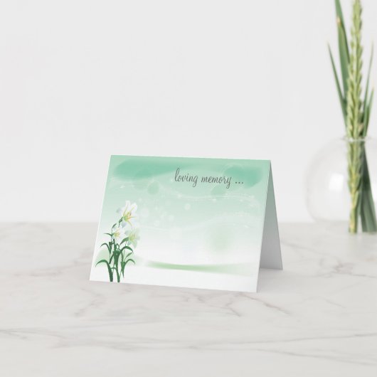 ホワイトリリーフローラノテカード カード (正面)