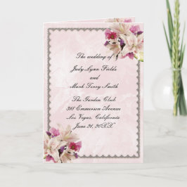 ホワイトリリーフローラピンクマーブルカード カード