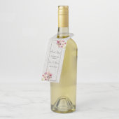 ホワイトリリーフローラマーブル結婚ズボトルハンガー ボトルネックタグ (アングル)