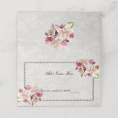 ホワイトリリーフローラ大理石折り畳みテーブル座席表 プレイスカード (外部開封)