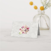 ホワイトリリーフローラ大理石折り畳みテーブル座席表 プレイスカード (裏面)