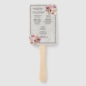 ホワイトリリーフローラ大理石結婚式 プログラムファン ハンドファン (裏面)