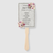 ホワイトリリーフローラ大理石結婚式 プログラムファン ハンドファン (正面)