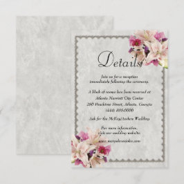 ホワイトリリーフローラ結婚マーブル詳細 エンクロージャーカード