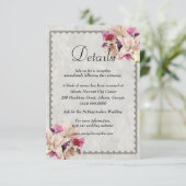 ホワイトリリーフローラ結婚マーブル詳細 エンクロージャーカード (スタンド正面)