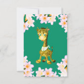 ホワイトリリーベビーシャワー招待状テンプレート (裏面)