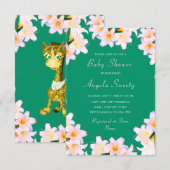 ホワイトリリーベビーシャワー招待状テンプレート (正面/裏面)