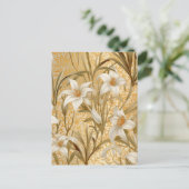 ホワイトリリー千代紙 ポストカード (スタンド正面)