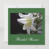 ホワイトリリー春，夏，休日ブライダルシャワー 招待状 (裏面)