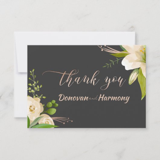 ホワイトリリー結婚ズ サンキューカード (正面)