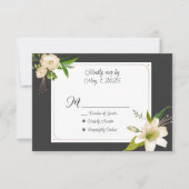 ホワイトリリー結婚ズ 出欠カード (正面)