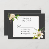 ホワイトリリー結婚ズ 出欠カード (正面/裏面)