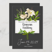 ホワイトリリー結婚ズ 招待状 (正面/裏面)