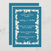 ホワイトリリー結婚式招待状 招待状 (正面/裏面)