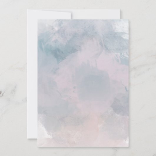 ホワイトリリー結婚式招待状 – 水彩フローラ 招待状 (裏面)