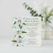 ホワイトリリー葬式のお知らせ 招待状 (スタンド正面)