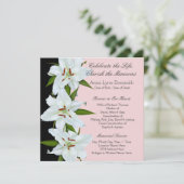 ホワイトリリー葬式のお知らせ 招待状 (スタンド正面)