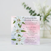 ホワイトリリー葬式のお知らせ 招待状 (スタンド正面)