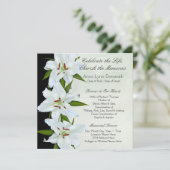 ホワイトリリー葬式のお知らせ 招待状 (スタンド正面)