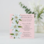 ホワイトリリー葬式のお知らせ 招待状 (スタンド正面)