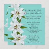 ホワイトリリー葬式のお知らせ 招待状 (正面/裏面)