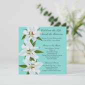 ホワイトリリー葬式のお知らせ 招待状 (スタンド正面)