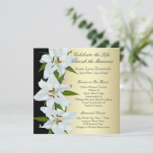 ホワイトリリー葬式のお知らせ 招待状 (スタンド正面)