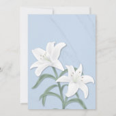 ホワイトリリー&パウダーブルーブライダルシャワー招待状 招待状 (裏面)