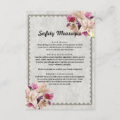 ホワイトリリー フローラル マーブル 安全対策 エンクロージャーカード (正面)